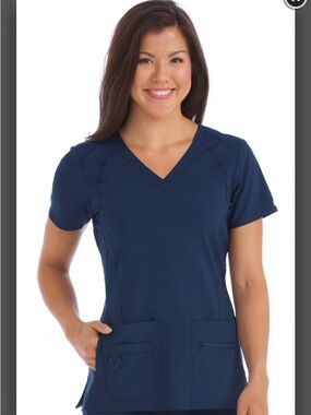 Med Couture Activate Navy Scrub Top